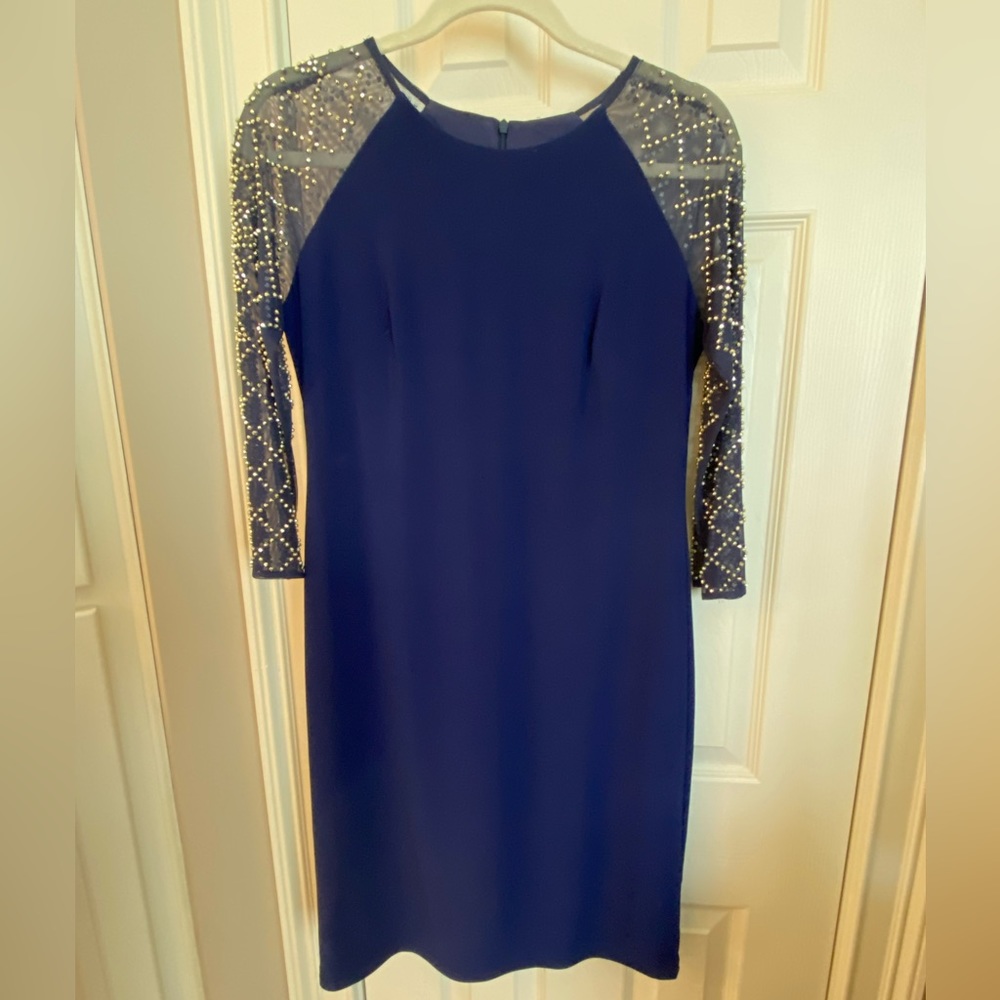 Leslie Fay navy blue cocktail dress